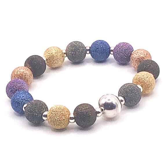 Kenneth Jay Lane Multicolor Beaded Bracelet w/ Magnetic Clasp - Picture 9 of 11